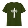 Men s Christian Faith Cross T Shirt Bible Black vintage Washed fashion Versatile Stylish Casual graphic Comfortable Soft