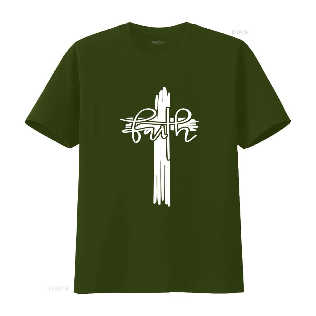 Men s Christian Faith Cross T Shirt Bible Black vintage Washed fashion Versatile Stylish Casual graphic Comfortable Soft