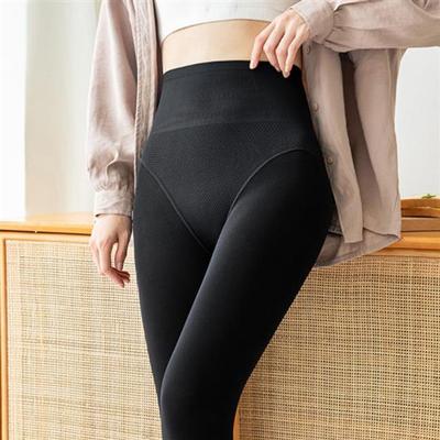 High-waisted, Slim-fitting Fleece Tights (250g)
