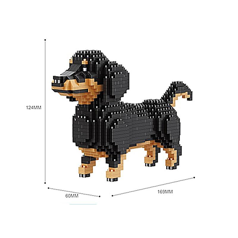 Non-Toxic Simulated Pet Dog Assembly Toys Creative Diy Building Blocks Children'S Educational Teaching Gifts Adult Stress Relief Games