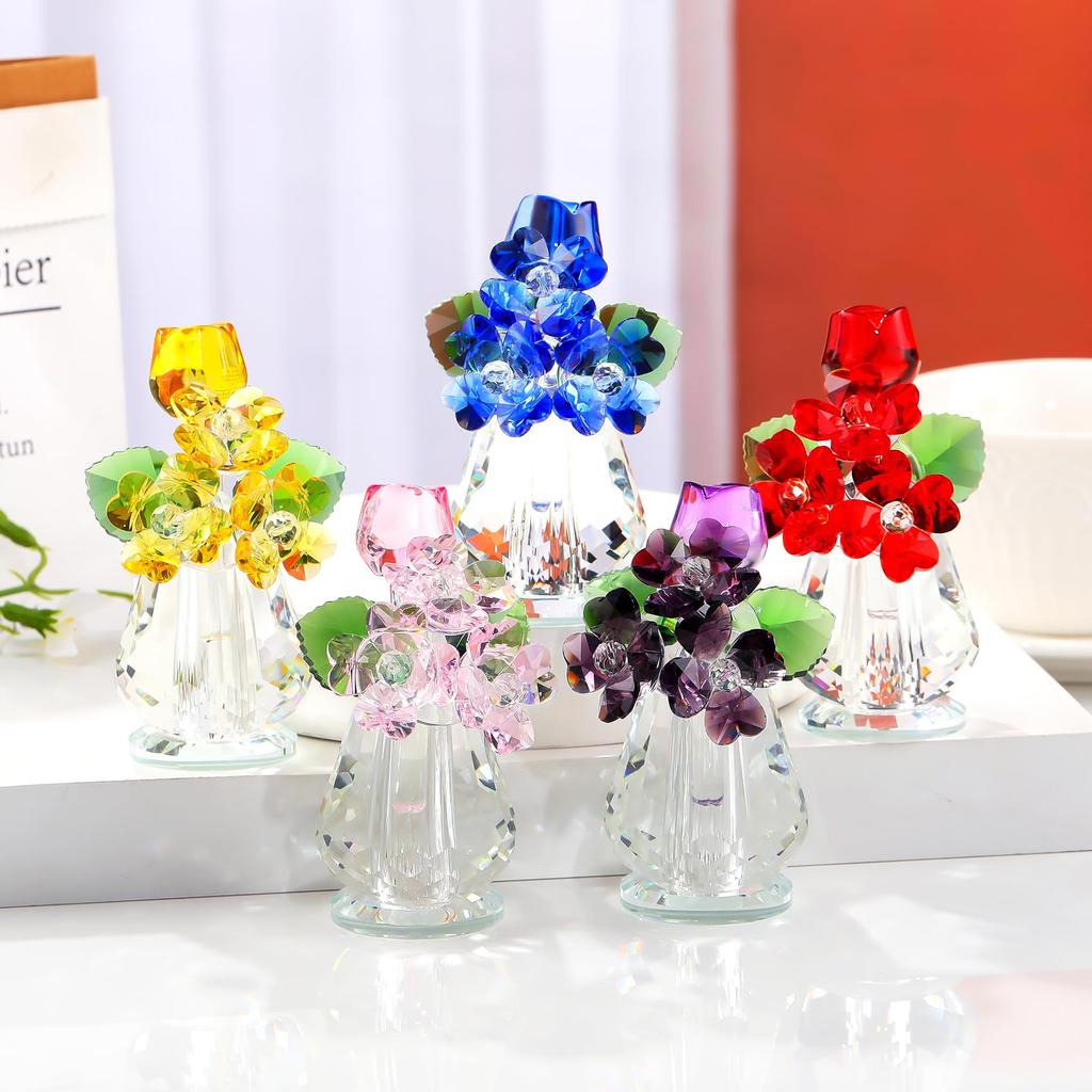 Popular K9 Crystal Red Rose Figurine, a Perfect Gift for Women, Birthdays, Retirement, White Day, Anniversaries, Mother's Day, or Any Occasion.