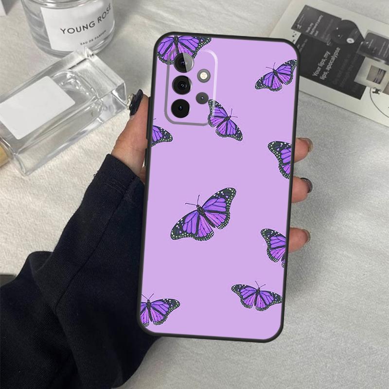 Purple aesthetic Case For Samsung Galaxy A13 A23 A33 A53 A17 A06 A16 A56 A36 A54 A34 A14 A52 A32 A15 A35 A55