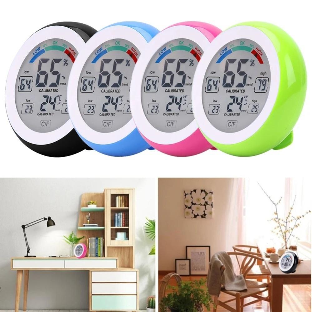 Circular Digital Thermometer Hygrometer  Temperature Humidity Tester  Fridge Monitoring