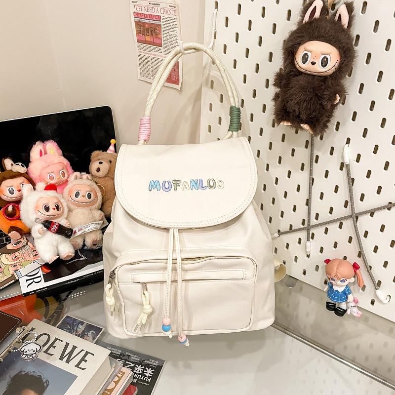 

Высококачественный повседневный модный простой стиль портативный маленький рюкзак нишевый стиль для поездок на работу универсальный рюкзак женский белый