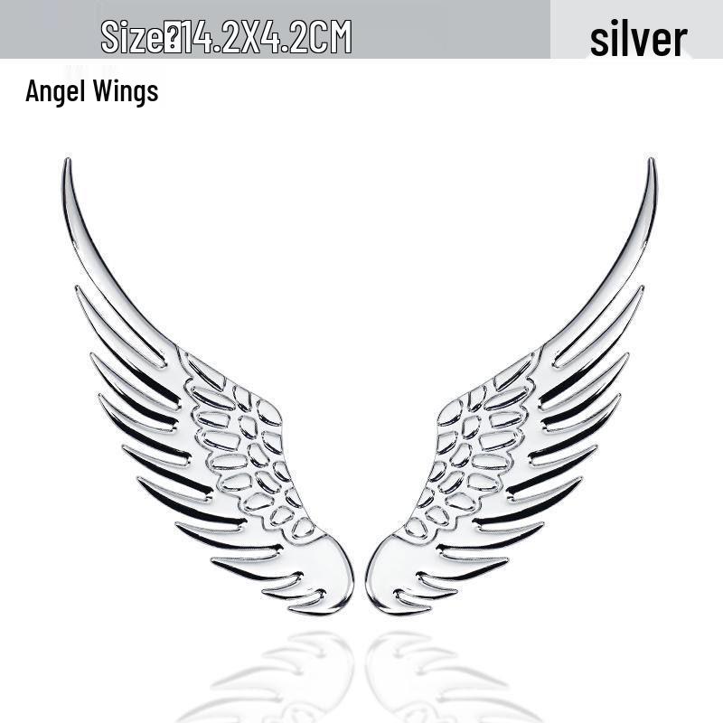 Car Exterior Angel Wing Emblem Stickers - Pair