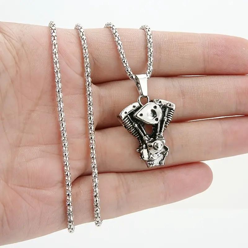 Personalized Engine Motorcycle Chain Punk Gothic Necklace For Men Jewelry