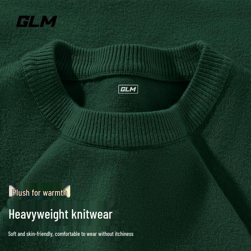 

GLM Men s Heavyweight Round Neck Knit Pullover Sweater L