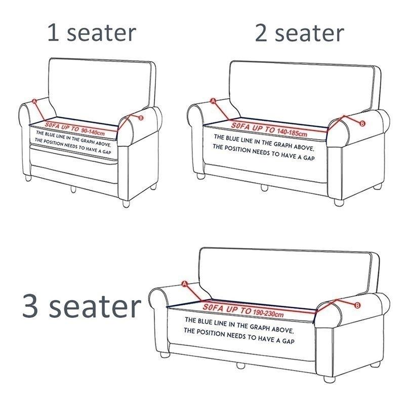 Set de huse de canapea 1-4 locuri Huse de canapea universale elastice elastice Husa de protectie pentru canapea