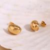 MamacitaSlay Lovely Gold Silver Color Hollow Beans Earrings Modern Tarnish Free Premium Stainless Steel Earrings Lady Jewelry
