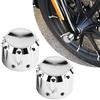 Akozon Motorcycle Front Axle Skull Nut Bolt Cover Caps, CNC Aluminum Motorcycle Front Axle Nut Covers, Axle Caps, 2 Pieces (Plated Color)
