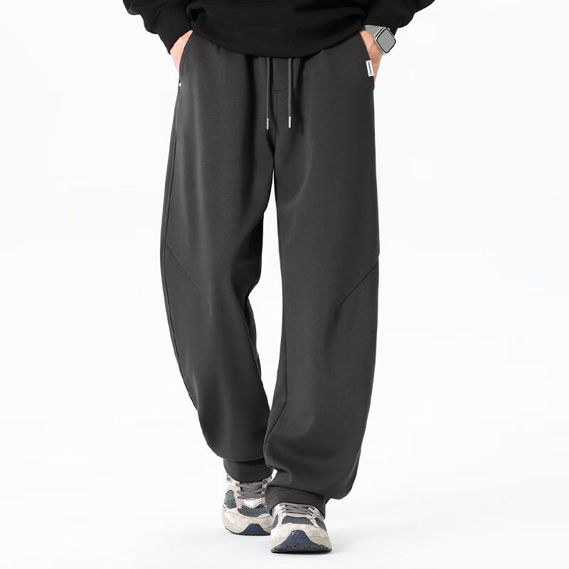 Fingercroxxit Men's Heavyweight Loose Straight-Leg Casual Pants