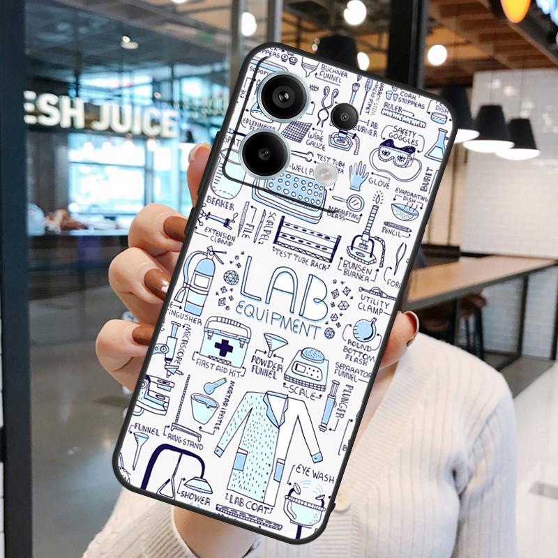 Science Chemistry Style Case For Xiaomi Redmi Note 14 Pro 10 11 12 13 15 Pro Plus Redmi 15 10C 12C 13C 14C 15C Cover