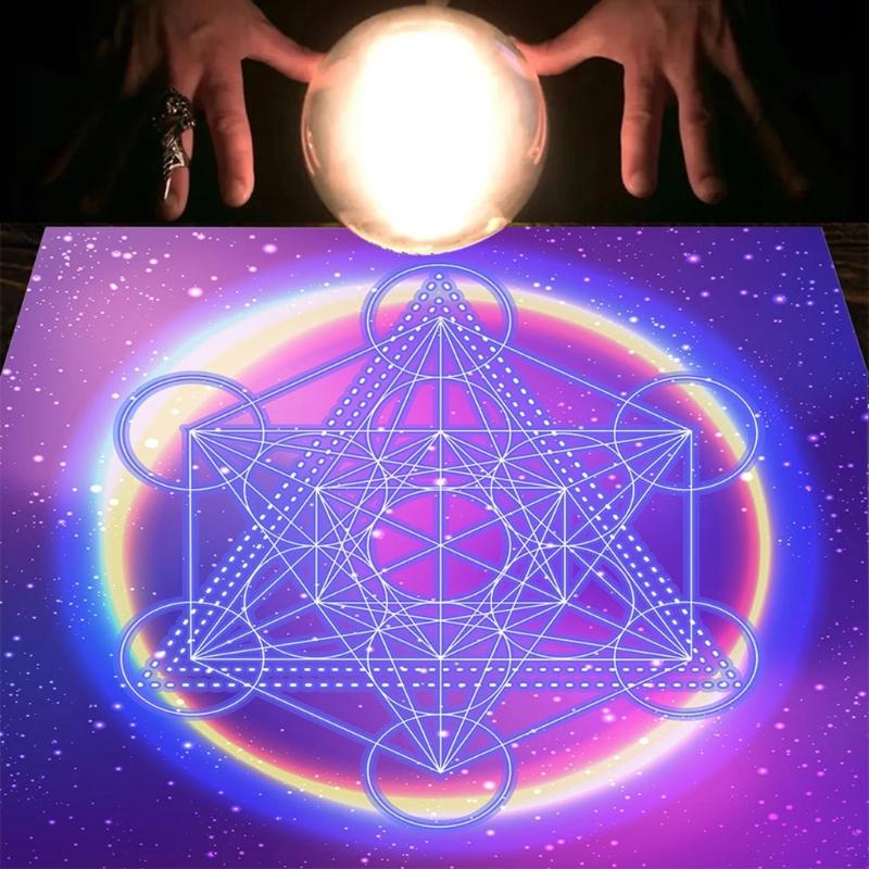 23x23In Flannel Tarot Tablecloth Rune Divination Altar Tarot Patch Table Covers For Magician Daily Board Game Card Pad