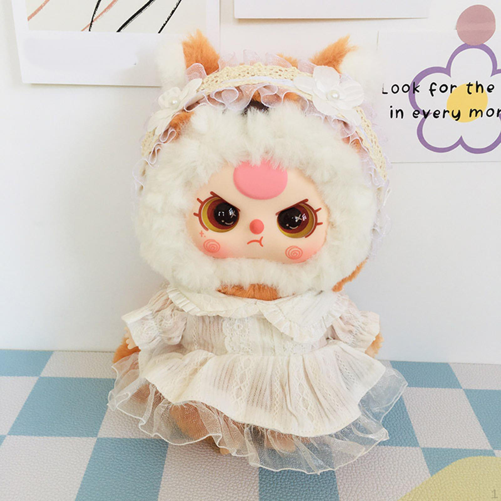 

Комплект из 2 предметов: платье для кукол и повязка на голову, миниатюрная одежда для девочек ростом 20 см white