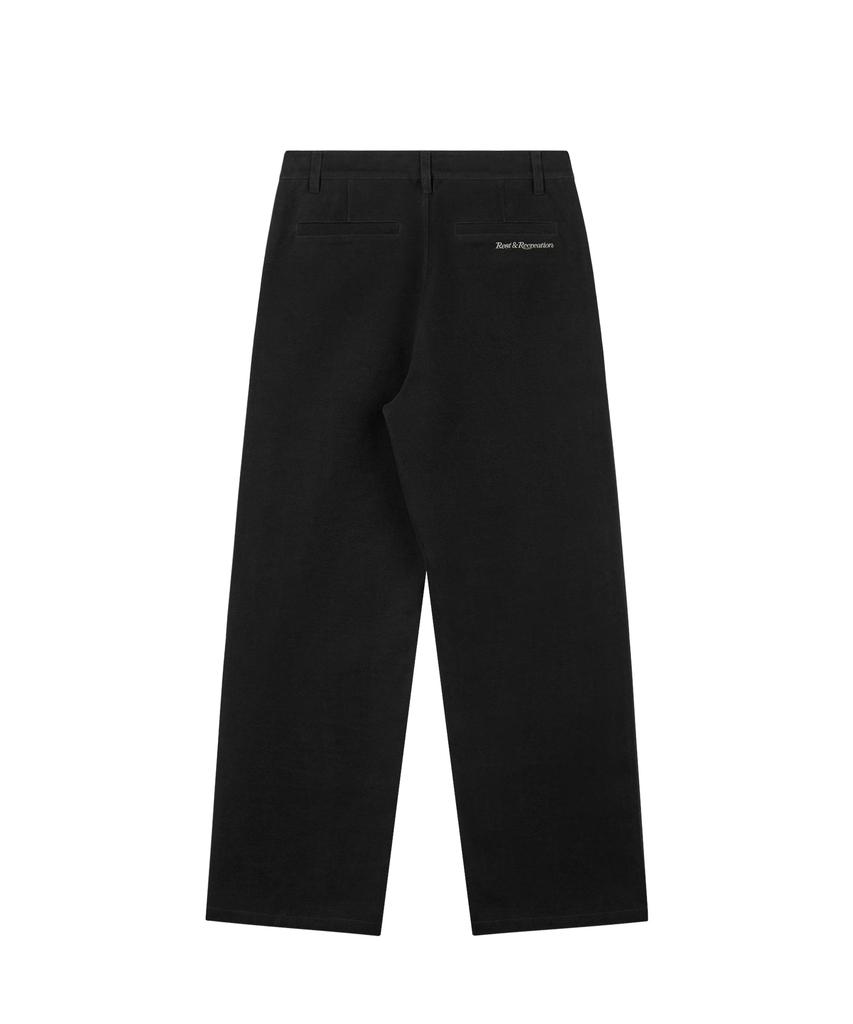 REST&RECREATION Washed Cotton Pants - Black