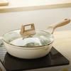 DONNOR 20-28cm Non-stick Frying Pan Wok Pan with Lid Ceramic Pot Chef Pan Induction Gas Stove Universal Steak Omelette Pan