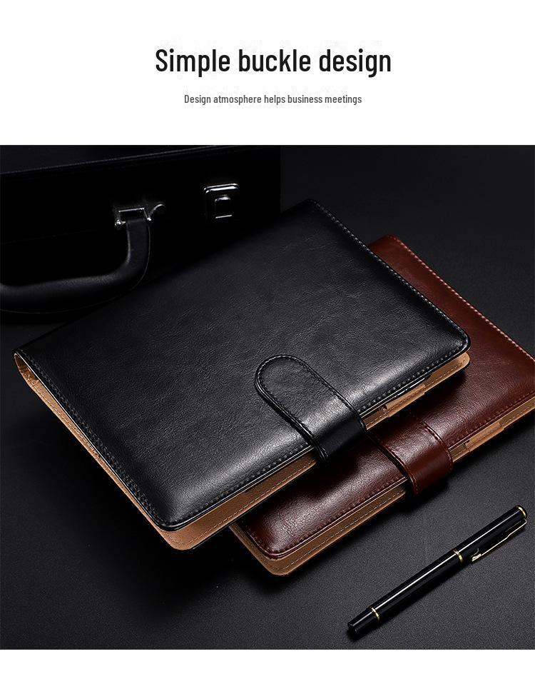 A5/B5-Notizbuchset aus Leder mit Magnetschnalle und anpassbarem Logo