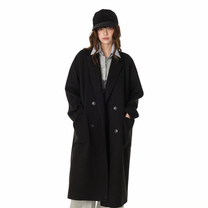 GOLFCROSS Unisex Simple British Style Oversized Trench Coat