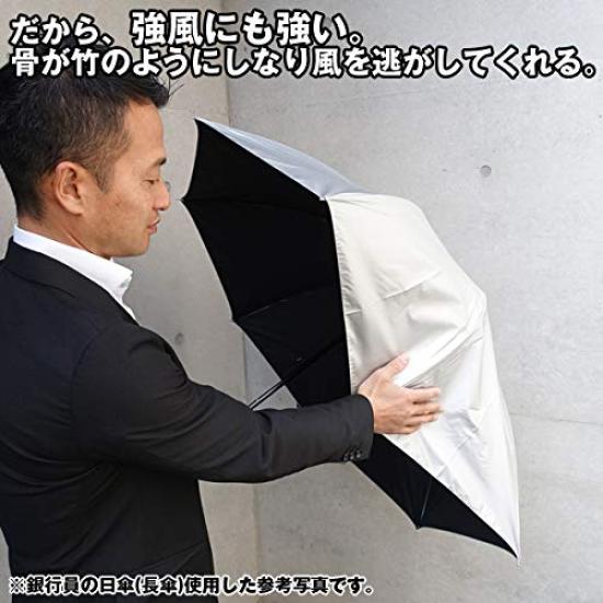 Parasol Folding Version Nippon Parasol for Umbrella for Sun and Heat Stroke UV UV Light Heat Wind Banker's (60cm ribs, ZIP, Television, Men, Unisex,