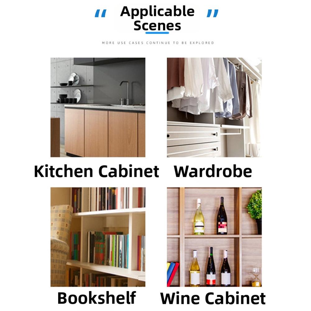 Set of 2 ABS Plastic and Metal Cupboard Hangers with Wall Brackets for Durable and Adjustable Wall Cabinet Installation