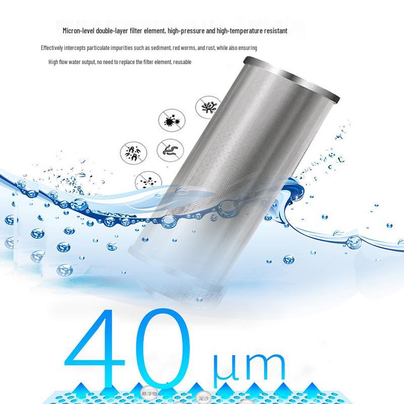 Stainless Steel High Flow Sediment Pre-filter for Whole House and Commercial Use