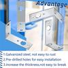 2Pcs Trailer Light Brackets Rustproof Corrosion Resistant Universal Simple Installation L-Shaped Tail Light Brackets