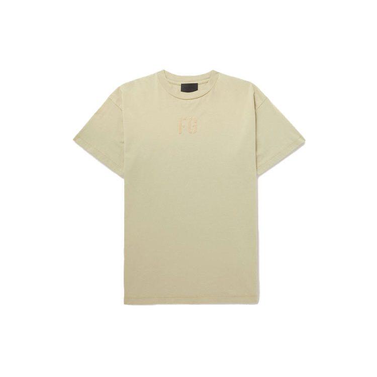 Fear of God T Shirts Unisex Green Crew Neck Moderate Straight Fit FOG-SS21-685