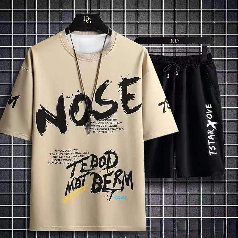 

Летние мужские комплекты, комплект из 2 предметов, спортивные костюмы, футболка для мужчин, повседневная мужская одежда, комплект для бега, клетчатая футболка, шорты, мужской комплект одежды 6XL