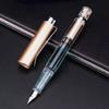 High Quality Transparent Color Piston Ink Blowing Large Capacity Ink Storage Pen Rotary Ink Blowing Piston Pen School Supplies