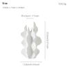 Nordic Simple Irregular White Shape Ceramic Vase Creative Home Dining Table Living Room Bedroom Dry Flower Decor Accessories 1Pc