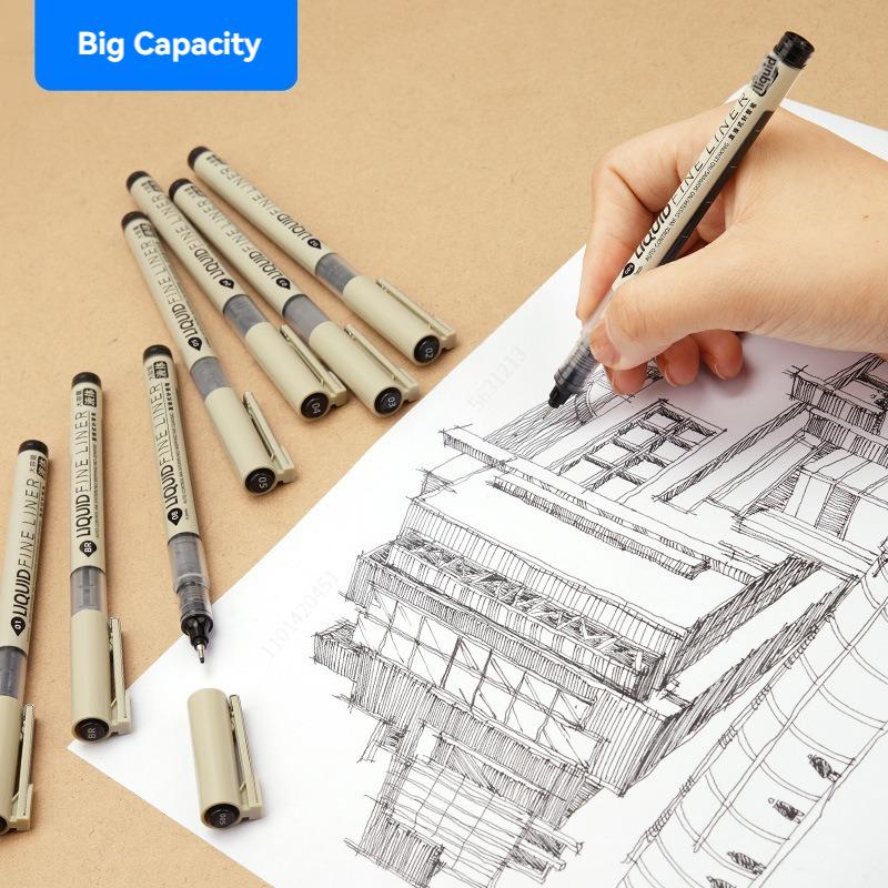 8 Pezzi/set Grande Capacità Impermeabili Pennarelli Inchiostro Artistiche Pennarelli a Pennello Schizzo Disegno fumetti Pennarelli a Pennello Pigmentati Cancelleria Scolastica