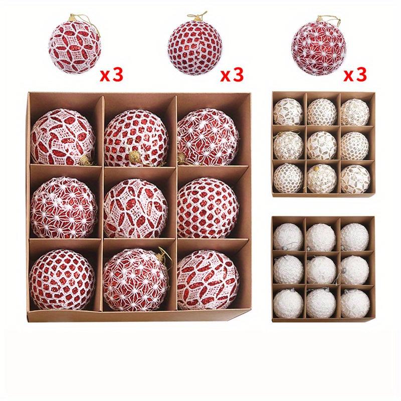 9pcs 8cm Colorful Christmas Balls Ornaments Christmas Tree Party Pendant Decoration Christmas Spheres New Year Gift