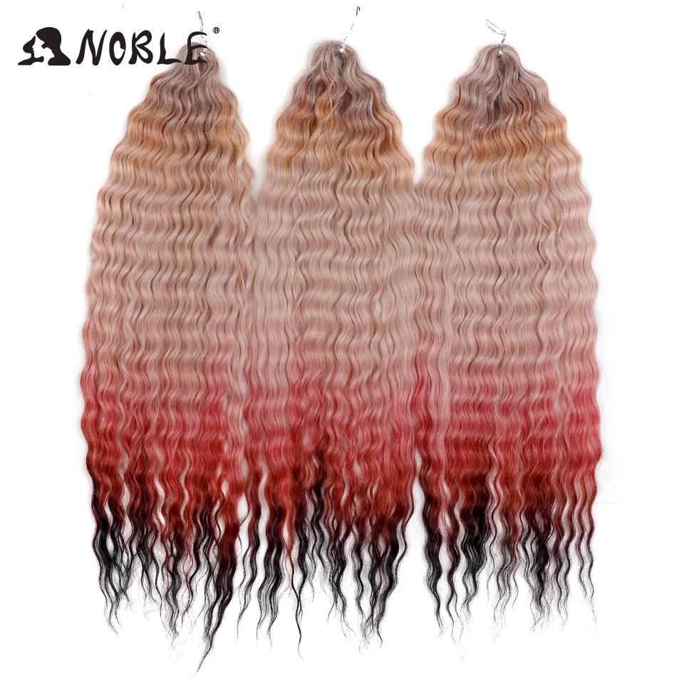 Edles Häkelhaar Locken Haar Wasserwelle 24 Zoll 300g Ombre Blond Twist Häkelhaar Zopf Haar Deep Wave Flecht Haarverlängerung