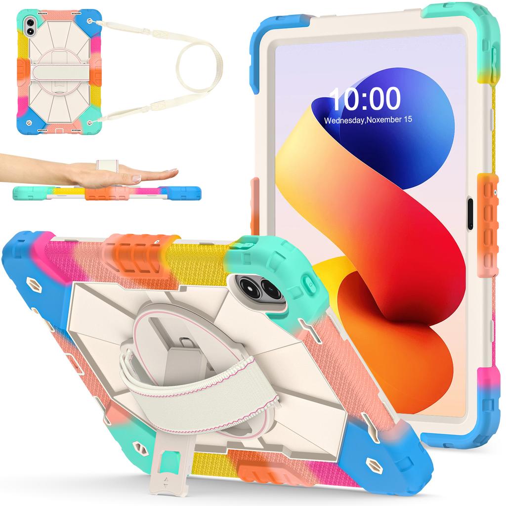 Tablet Case For Xiaomi Redmi Pad 2 Pro Silicone + PC Kickstand Cover with Handy Strap