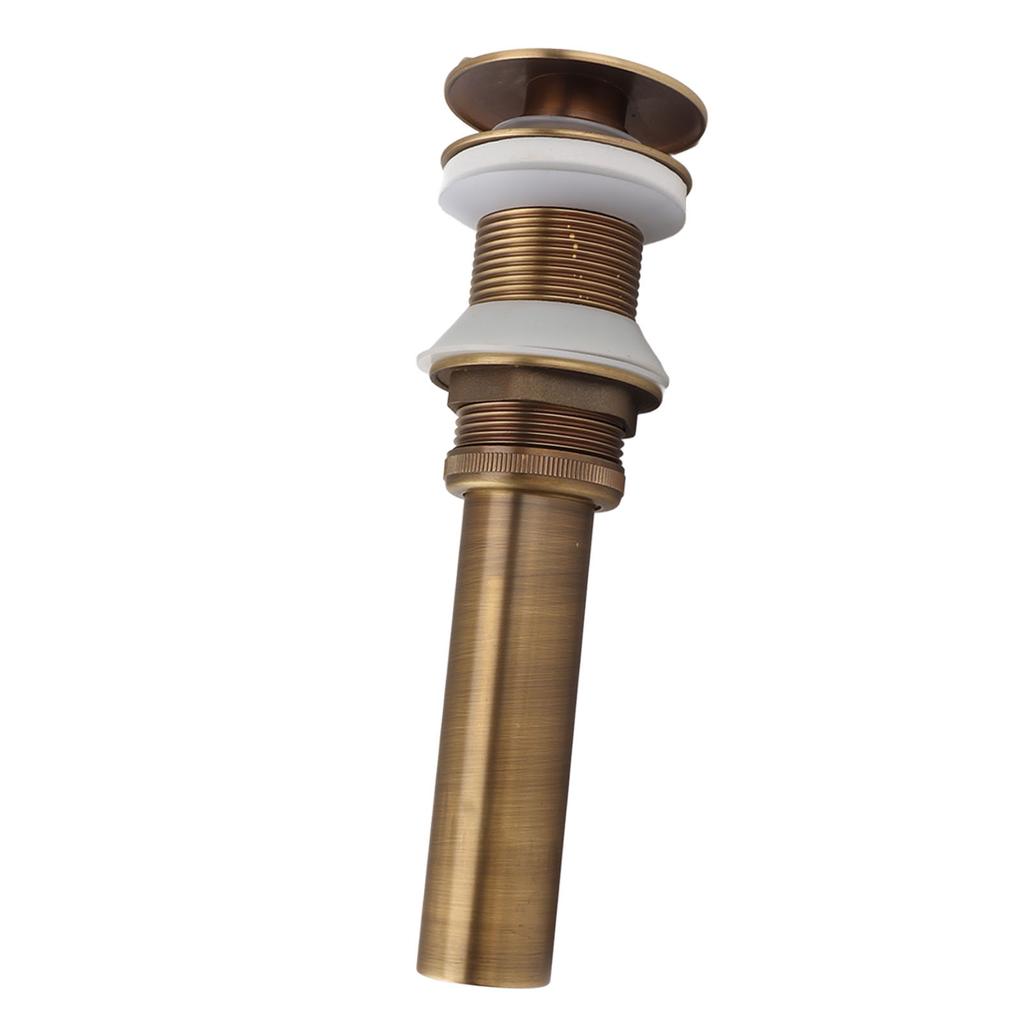 Pop Up Sink Drain Vintage Sink Vessel Drain Stopper Plant Pattern Brass Quick Drainage Sink Parts