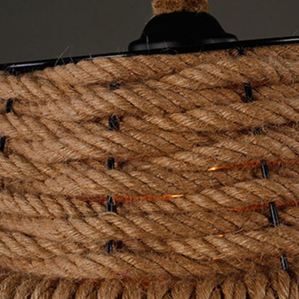 Rural Woven Pendant Ceiling Light Fixture E27 Restaurant Cafes Hallway Hall Office Hanging Lamp