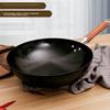 COOKER KING Wok Iron Pan, Hand-Forged Round Bottom Healthy Non-Coated Iron Pan for Stir-Frying, 32cm B49698