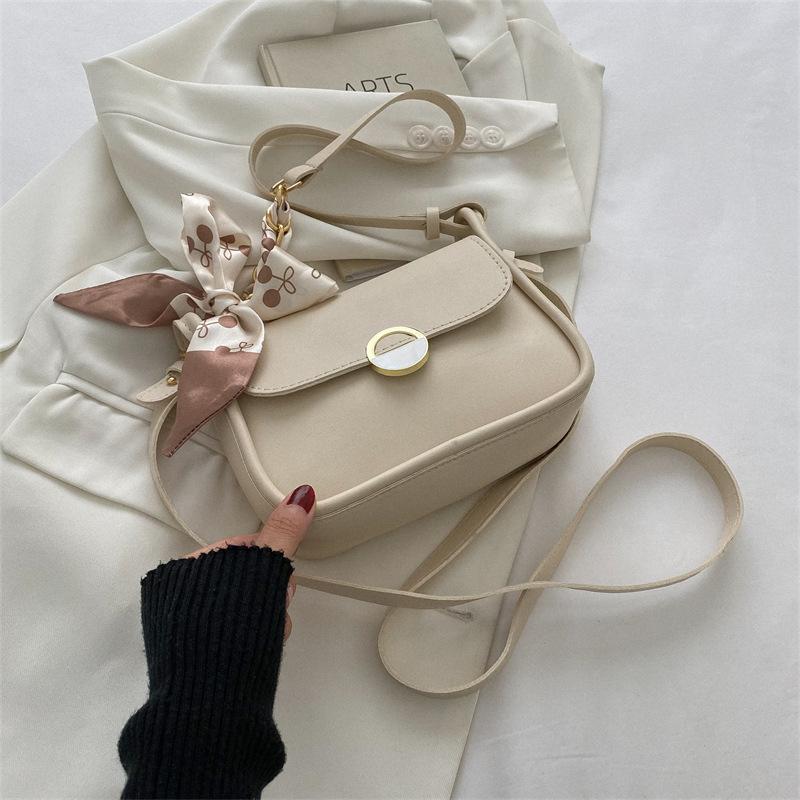 

Foreign-style Underarm Bag Women s New Trendy Fashi Chain Bag Small Square Bag Single Shoulder Crossbody Bag бежевый