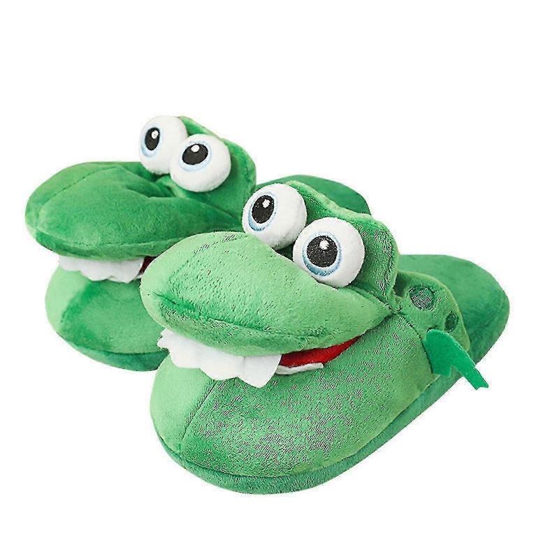 Crocodiles Plush Slippers With Open Mouth Cotton Slippers With A Moving Mouth