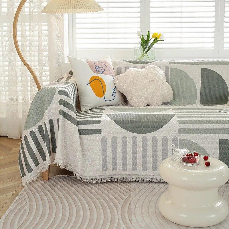 Sofabezug im nordischen Stil, staubdicht, Mehrzweck-Couchtuchbezug, Campingdecke, Sofadecke, Wohnzimmer-Dekorationstuch
