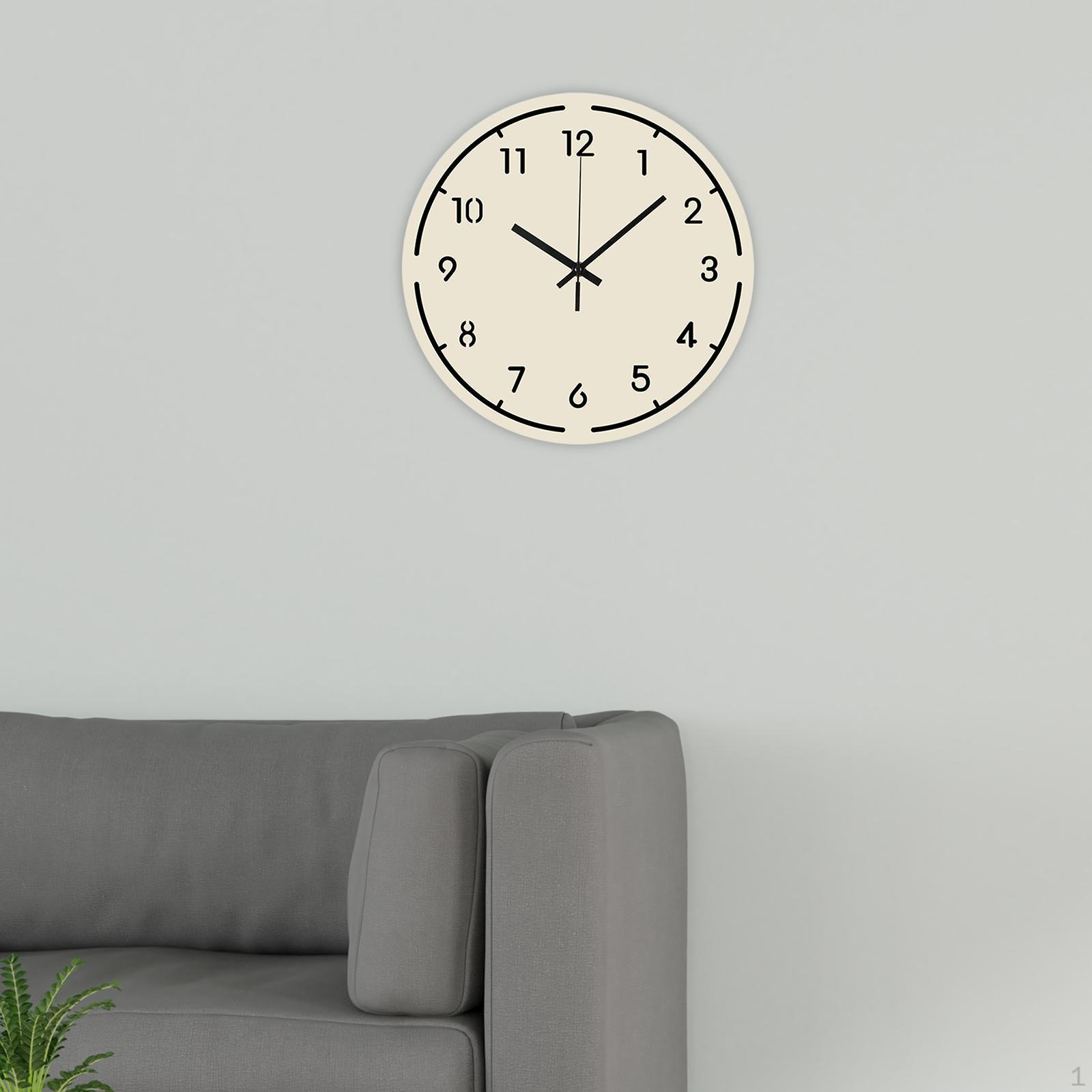 

Современные настенные часы для дома, бесшумный механизм для спальни и офиса бежевый