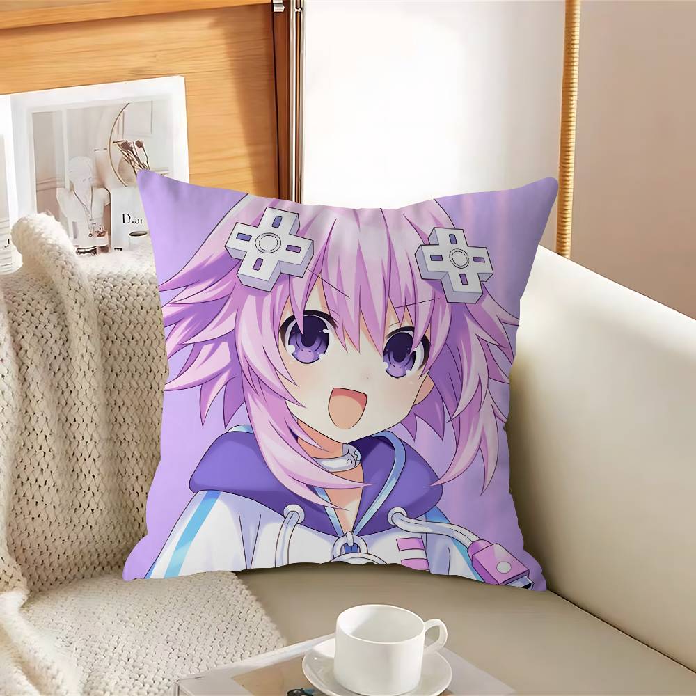 Anime Characters N-Neptune Pillow Case Removable Washable Cushion Cover – All-Season Soft Linen