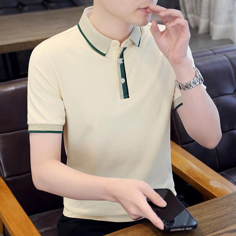 Men S Summer Short Sleeve Polo Shirt Loose Fit Breathable Top