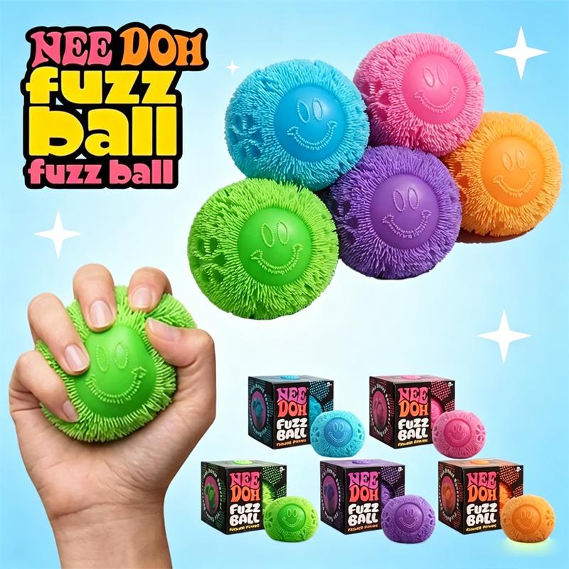 Bai Fen Bai Toys Needoh Fuzz Ball Series Desktop Ornament Stress Relief Toys Suitable For People Under Pressure Fun Soft Stress Ball