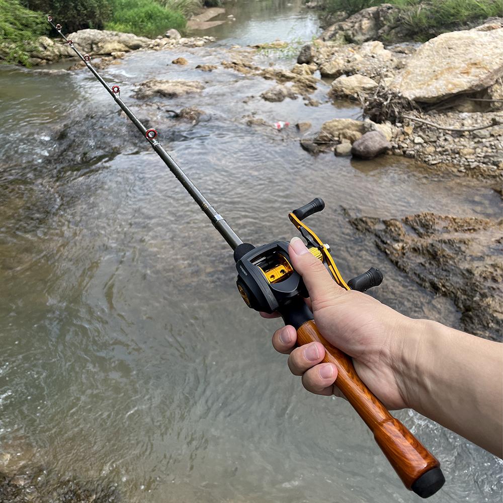 Ultra-short Section Sea Rod Portable Telescopic Small Sea Rod Lure Fishing Rod 1.3-1.8m Carbon Spinning Casting Baitcasting Light Travel Lure Rod