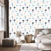 Summer wallpaper white, light gray and celadon for living room and bedroom 50x1000