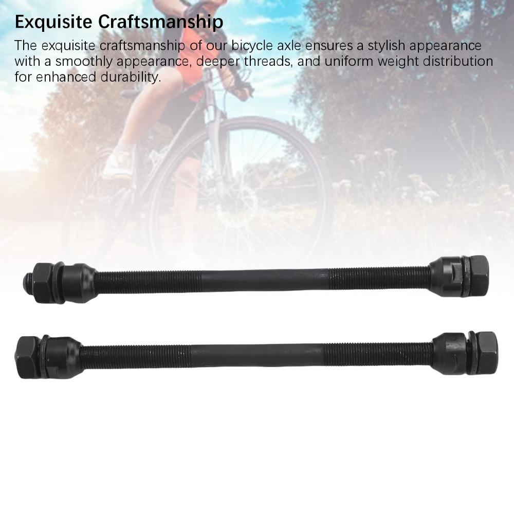 2 szt. 190 mm Oś piasty rowerowej Solidna oś rowerowa Wytrzymała oś piasty rowerowej Naprawa tylnej piasty rowerowej