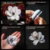 TIANZI 10pcs/pack Ink Dyed Flowers PET Stickers DIY Scrapbooking Materials Vintage Decorative Junk Journal Sticker Stationery