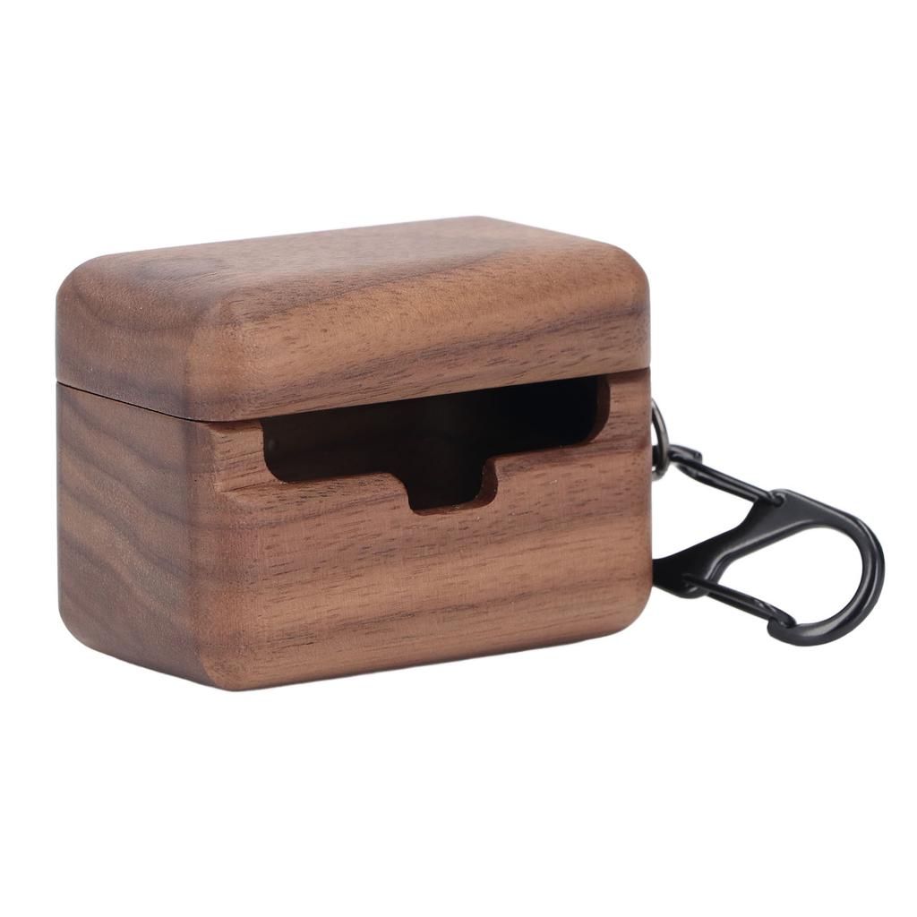 Earbuds Case Cover Walnut Wood Hand Polished Wireless Earbuds Protective Cover for Sennheiser CX‑PLU