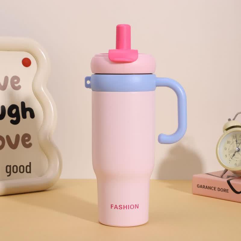 Jumbo Insulated Stainless Steel Tumbler with Straw